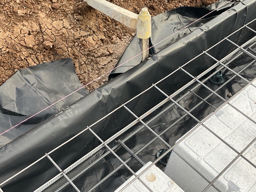 The vapour barrier on a Point Cook slab