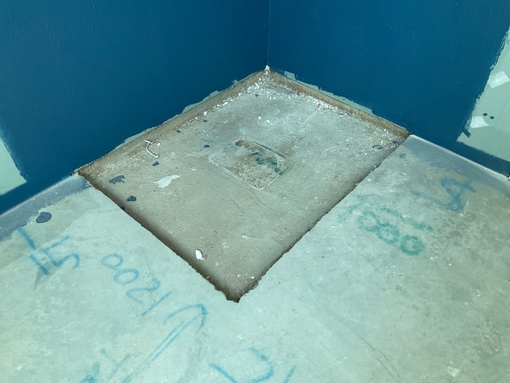 Waterproofing not complete in all wet areas at inspection, recorded during a waterproofing inspection in Point Cook